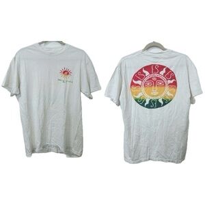 Vintage Endless Summer Dual Rainbow Graphic Tee In White
